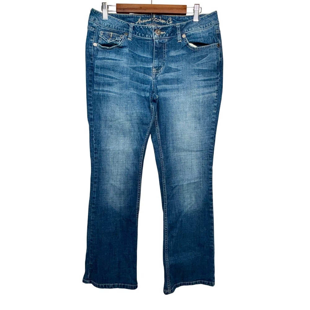 Arizona‎ Jean Co Womens 11 Short Bootcut Jeans Medium Wash Blue Flap Pocket 11S
